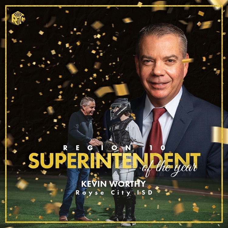 Kevin worthy superintendent of the year graphic